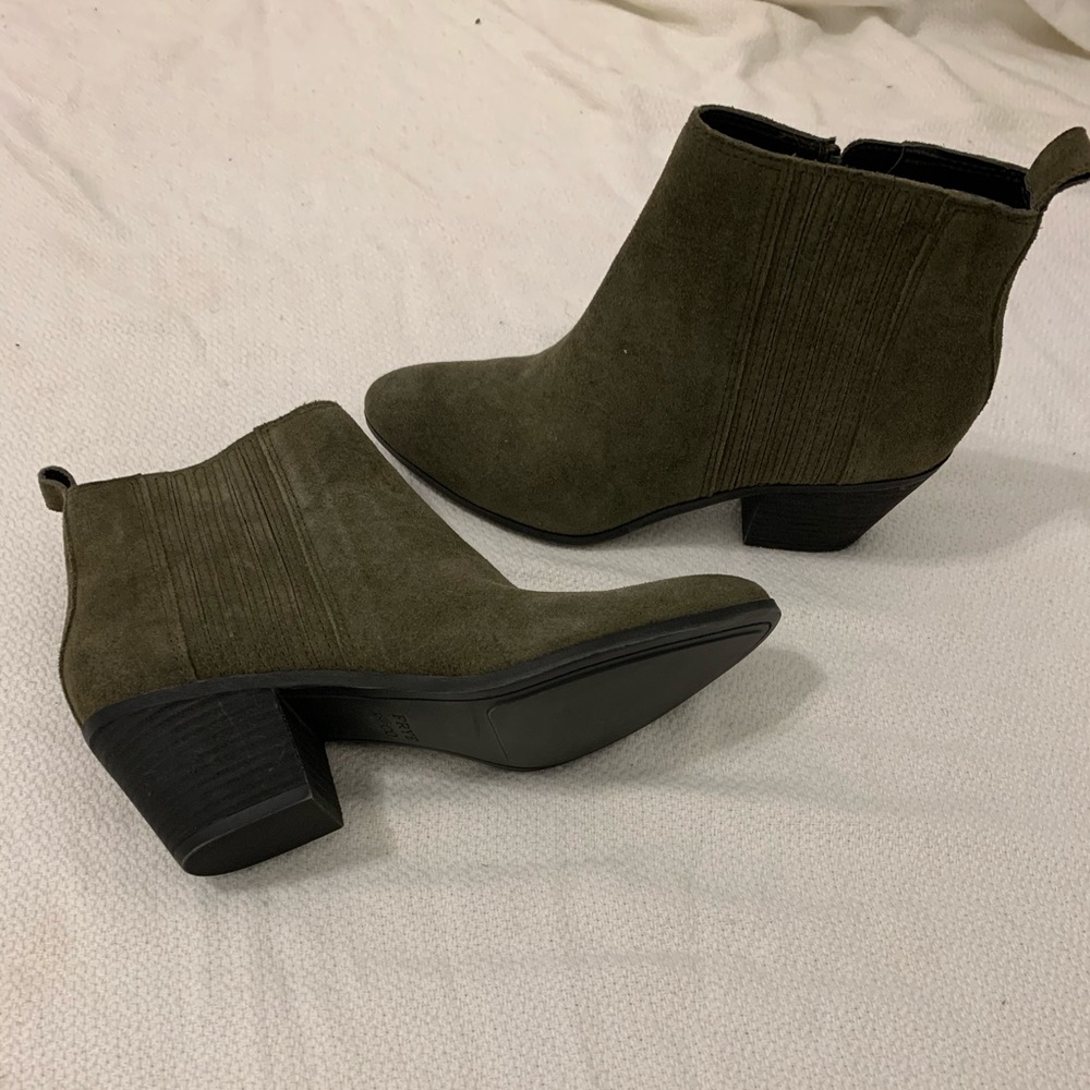 Olive green booties